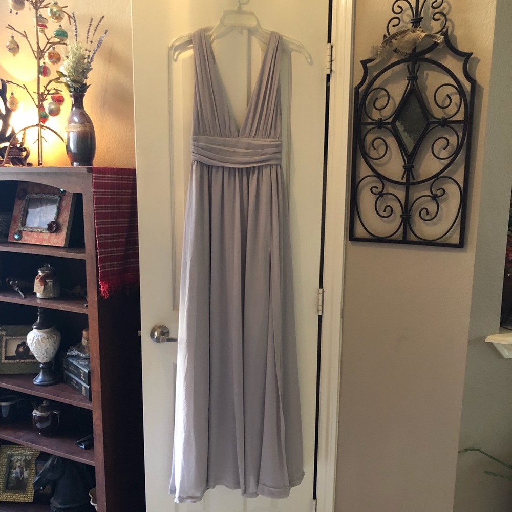 2 Lulu’s silver bridesmaid dresses